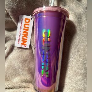 Brand new 2024 Dunkin valentines tumbler
Light pink  iridescent